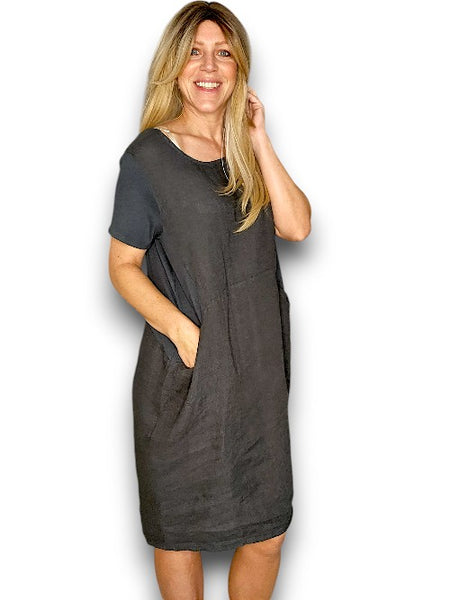 Helga May Grey Plain Small Jungle Dress