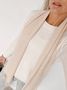 Le Edit Cream Cashmere Scarf