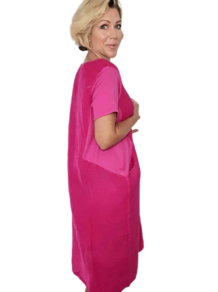 Helga May Hot Pink Plain Jungle Dress