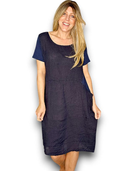 Helga May Navy Plain Small Jungle Dres