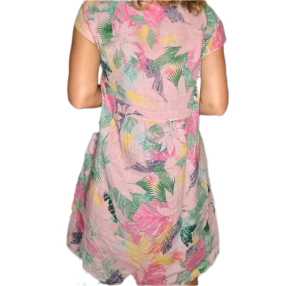 Helga May Baby Pink Tropicana Sketch Kennedy Dress