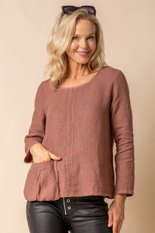 Imagine Fashion | Jodee Linen Top | Nutmeg