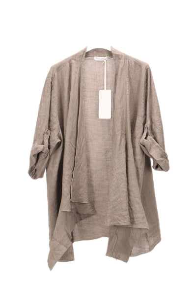 Wednesday Lulu Waterfall Neckline Linen Jacket