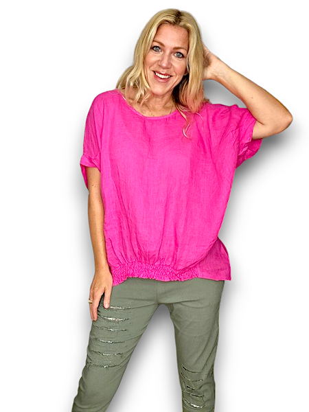 Helga May Hot Pink Plain River Tee