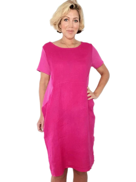 Helga May Hot Pink Plain Jungle Dress