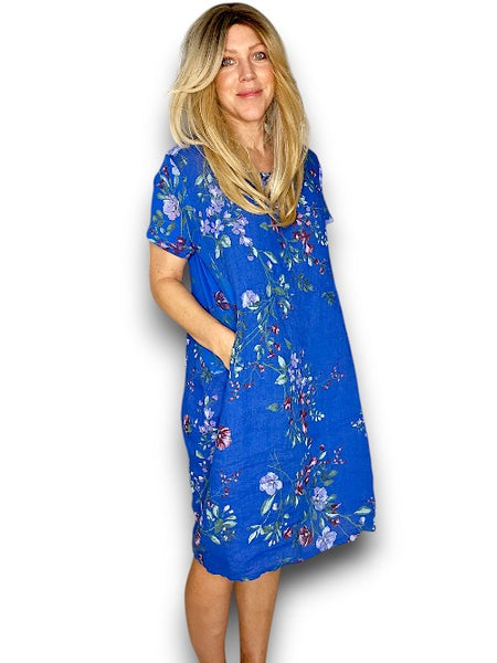 Helga May Cobalt Lingonberry Small Jungle Dress