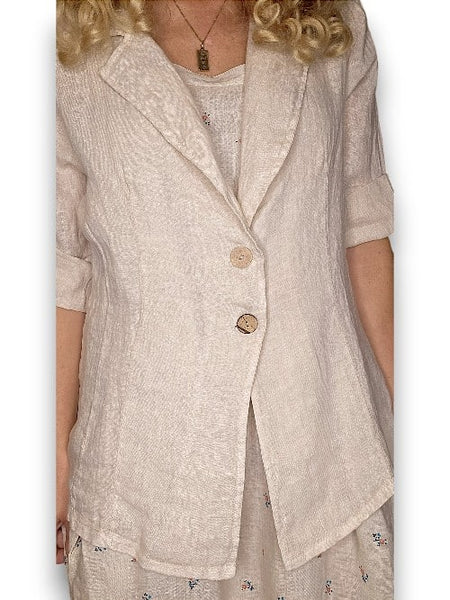 Helga May Beige Suit Linen Jacket