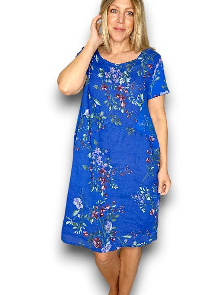 Helga May Cobalt Lingonberry Small Jungle Dress