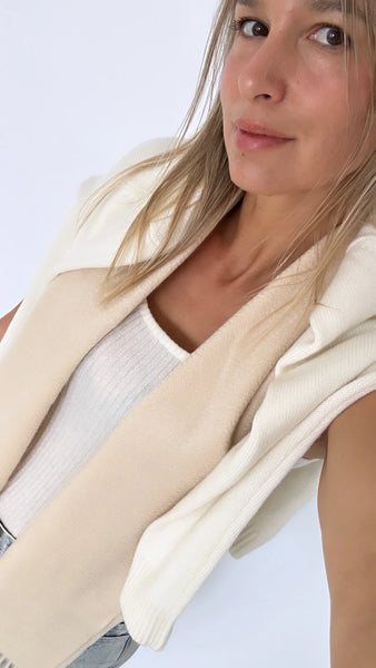 Le Edit Cream Cashmere Scarf