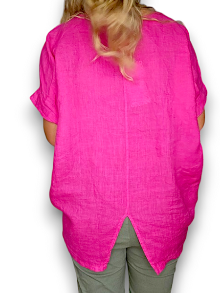 Helga May Hot Pink Plain River Tee