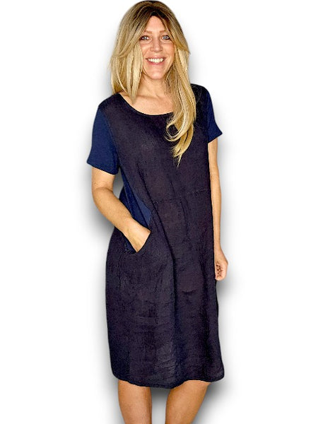 Helga May Navy Plain Small Jungle Dres