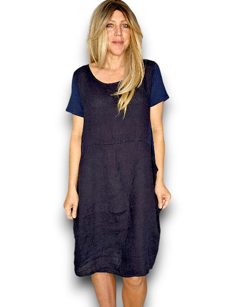 Helga May Navy Plain Small Jungle Dres