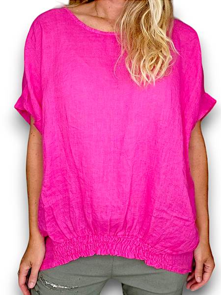 Helga May Hot Pink Plain River Tee