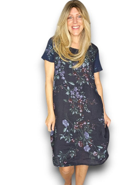 Helga May Navy Lingonberry Small Jungle Dress