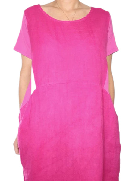 Helga May Hot Pink Plain Jungle Dress