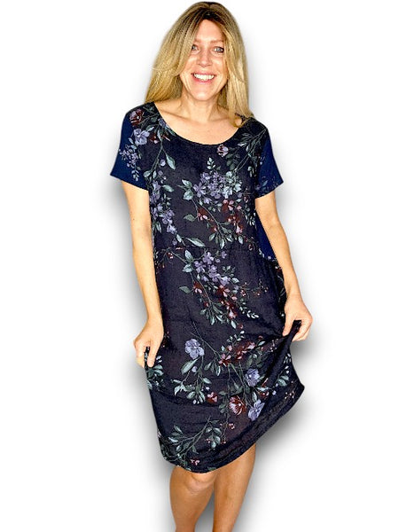 Helga May Navy Lingonberry Small Jungle Dress