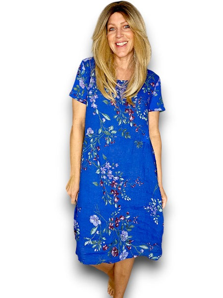 Helga May Cobalt Lingonberry Small Jungle Dress