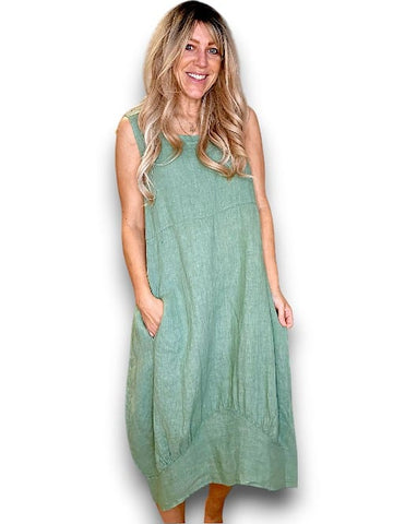 Helga May Forest Plain Maxi Tank Dress