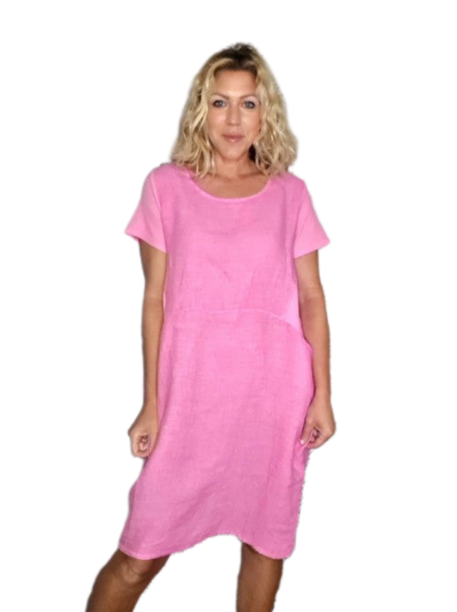 Helga May Bubblegum Pink Plain Jungle Dress