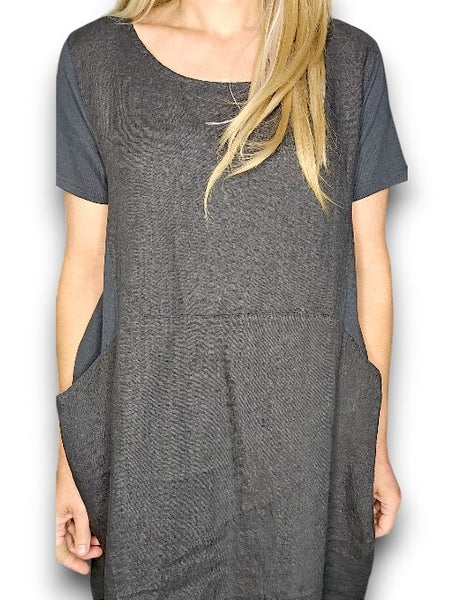 Helga May Grey Plain Small Jungle Dress