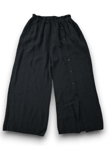 Helga May Black Front Row Button Sailor Pant